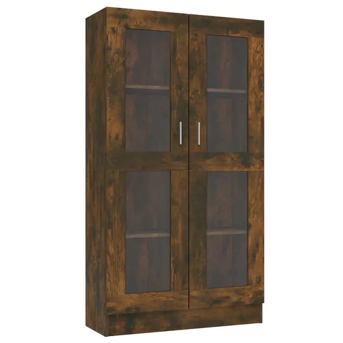 vidaXL Vitrina madera contrachapada roble ahumado 82,5×30,5×150 cm