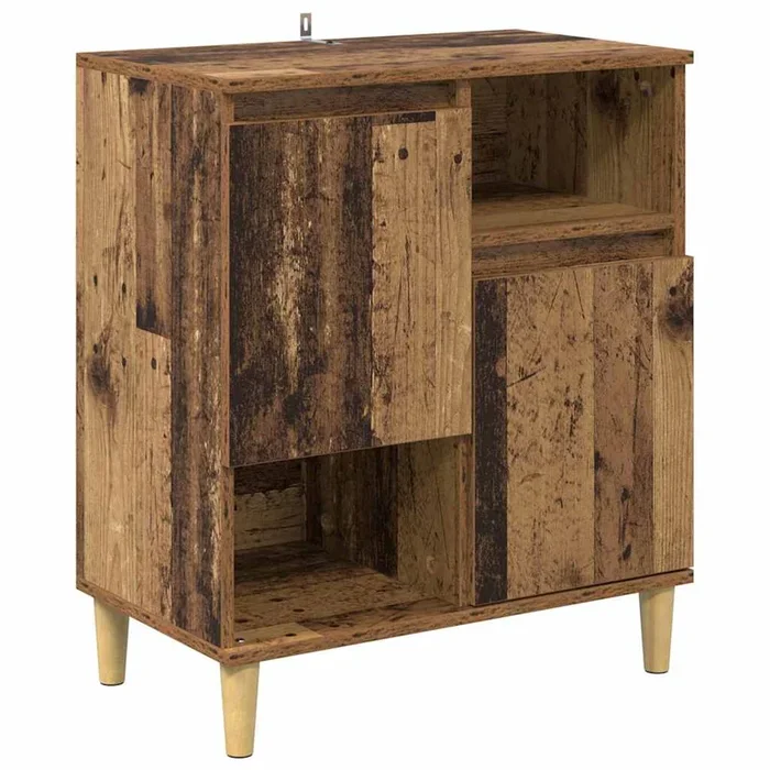 vidaXL Vitrina Madera vieja 35 x 60 x 70 cm Madera contrachapada