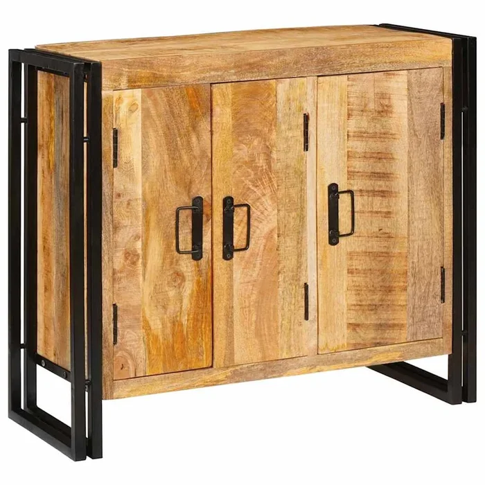 vidaXL Vitrina Marrón 80 x 33 x 70 cm madera maciza de mango