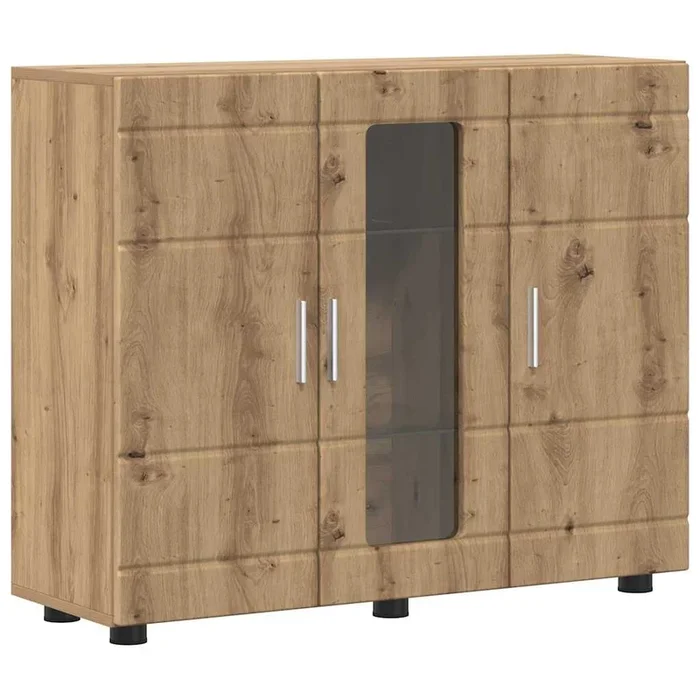 vidaXL Vitrina Roble artisan 55.5 x 29 x 100 cm Madera contrachapada
