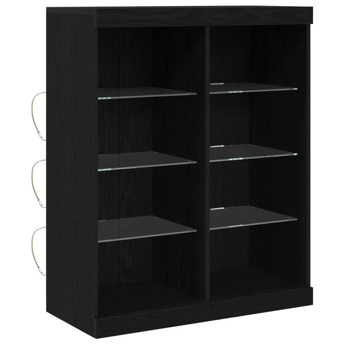 vidaXL Vitrina Roble negro 41 x 37 x 100 cm Madera contrachapada (2)