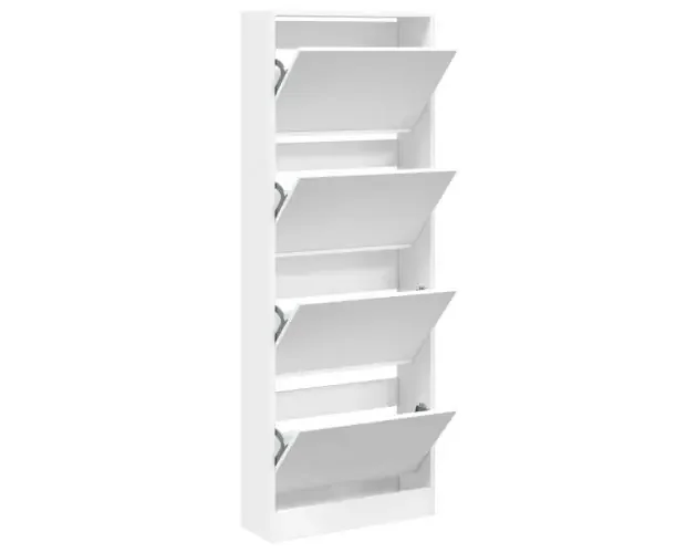 vidaXL zapatero de madera de ingeniería blanco 60x21x163,5 cm | Brico Depôt Prezzo Ridotto