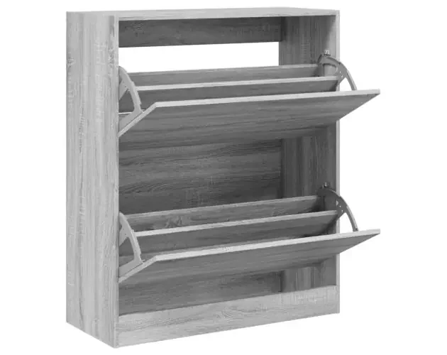 vidaXL zapatero de madera de ingeniería gris sonoma 80x34x96,5 cm | Brico Depôt Prezzo Ridotto