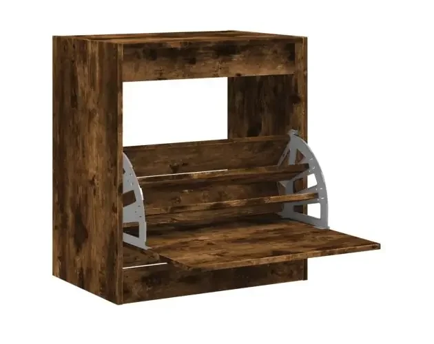 vidaXL zapatero de madera de ingeniería roble ahumado 60x42x69 cm | Brico Depôt Consegna Rapida