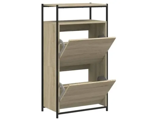 vidaXL zapatero de madera de ingeniería roble sonoma 60x34x112 cm | Brico Depôt Occasione Imperdibile