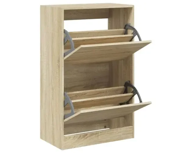 vidaXL zapatero de madera de ingeniería roble sonoma 60x34x96,5 cm | Brico Depôt Offerta Speciale
