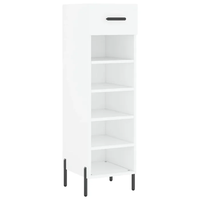 vidaXL Zapatero madera de ingeniería blanco 30x35x105 cm (6)