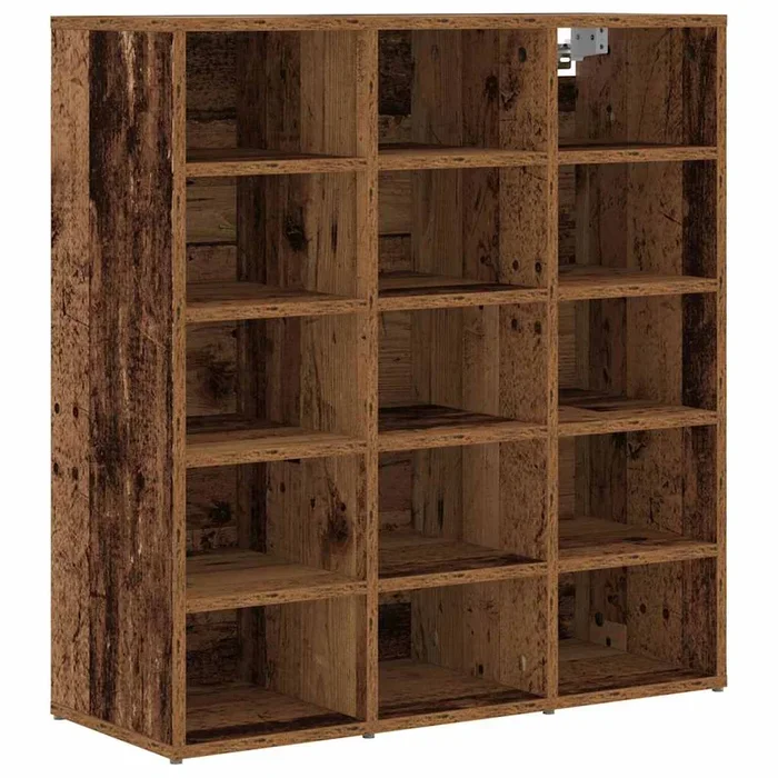 vidaXL Zapatero Madera vieja 77.5 x 30 x 83.5 cm Madera contrachapada