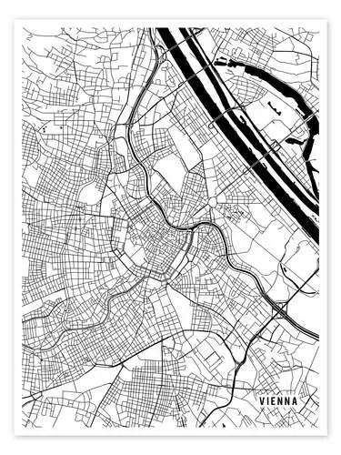 Vienna Austria Map de Main Street Maps