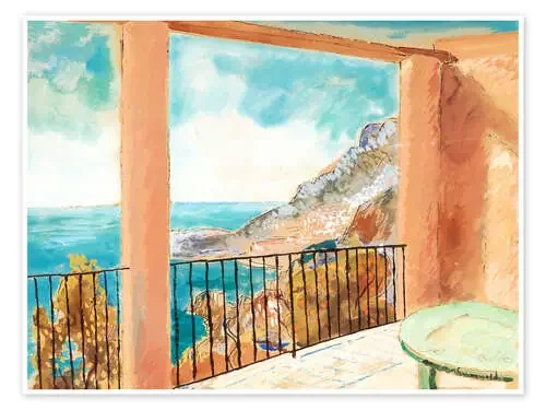 View from the terrace, Mediterranean de Isaac Grünewald Master Collection