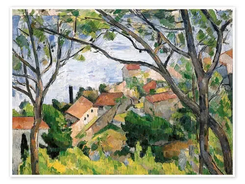 View of L‘Estaque Through the Trees de Paul Cézanne Bridgeman Images