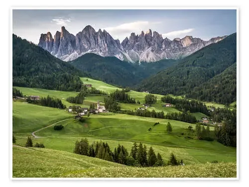 View over Funes in the Dolomites de Andreas Wonisch