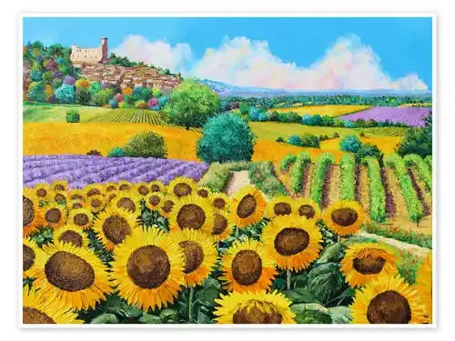 Vineyards and sunflowers in Provence de Jean-Marc Janiaczyk MGL Licensing