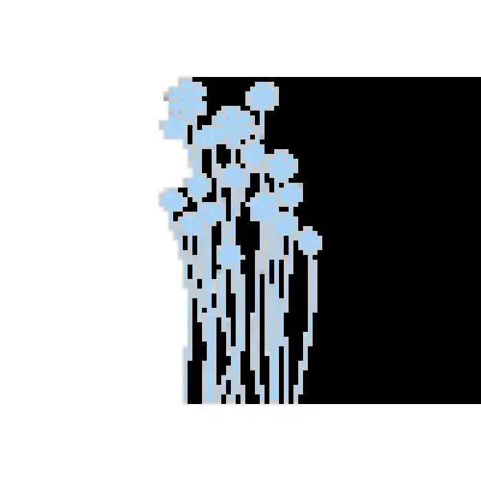 Vinil Decorativo Floral FL005, Mediano, Azul Cielo 8238-07, Original