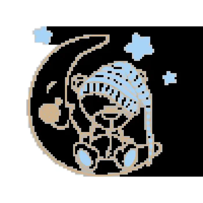 Vinil Decorativo Infantil IN206, Mediano, Beige 8228-01, Azul Cielo 8238-07, Original