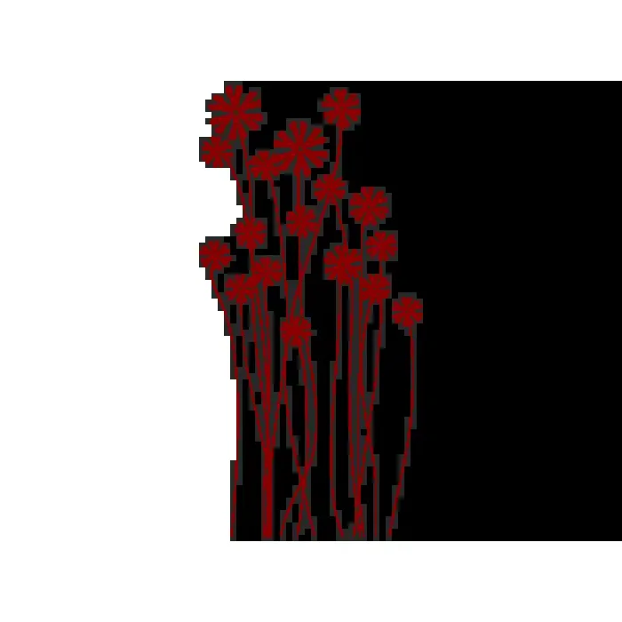 Vinilo Decorativo Floral FL005, Grande, Rojo Burdeos 8258-05, Original