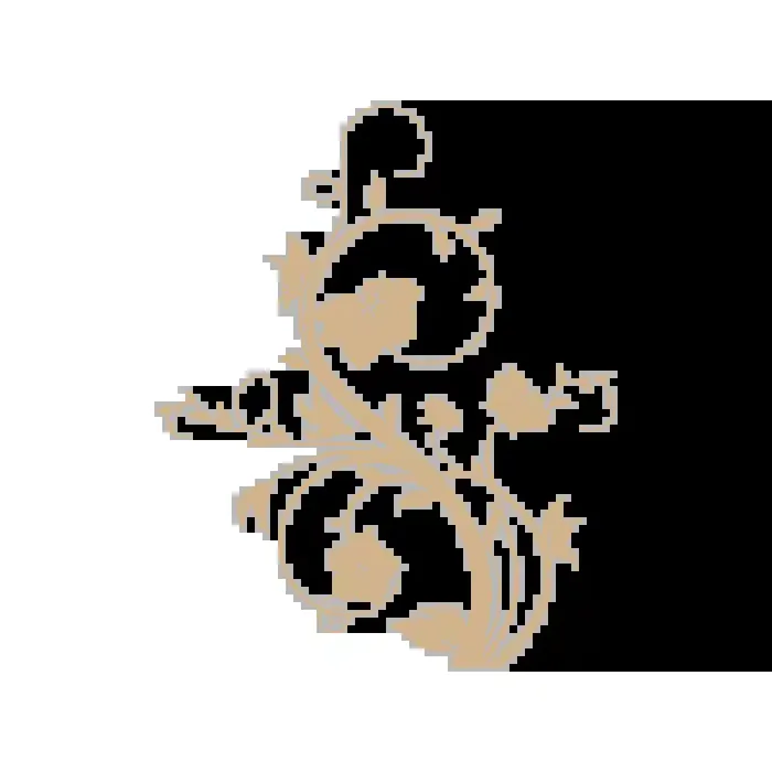 Vinilo Decorativo Floral FL018, Mediano, Beige 8228-01, Original