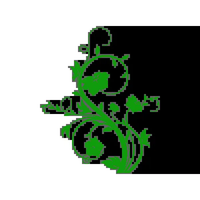 Vinilo Decorativo Floral FL018, Pequeño, Verde Hierba 8248-04, Original