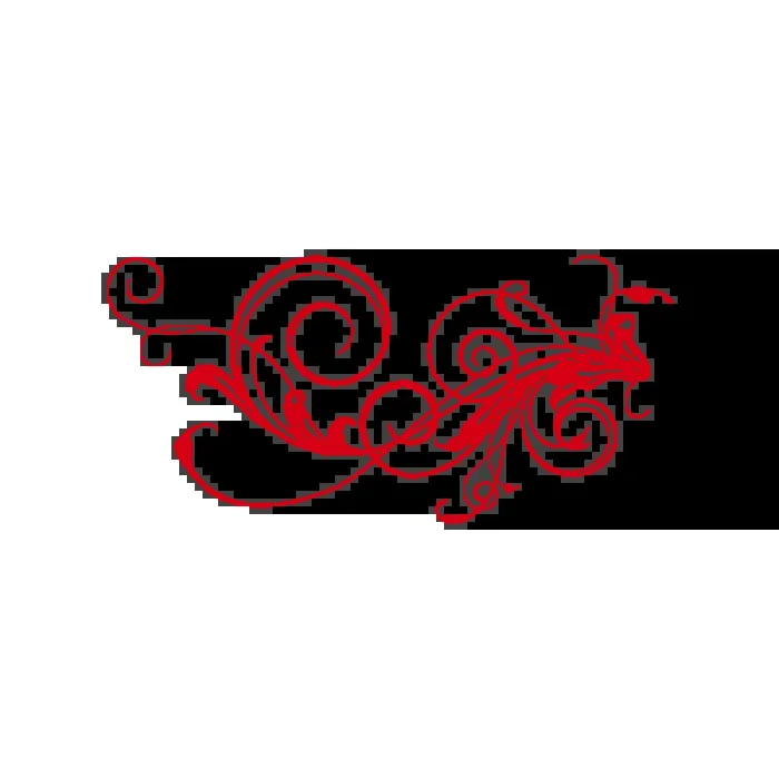 Vinilo Decorativo Floral FL066, Mediano, Rojo 8258-03, Invertir