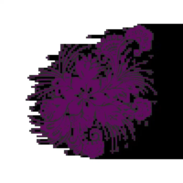 Vinilo Decorativo Floral FL083, Mediano, Violeta 8258-07, Invertir