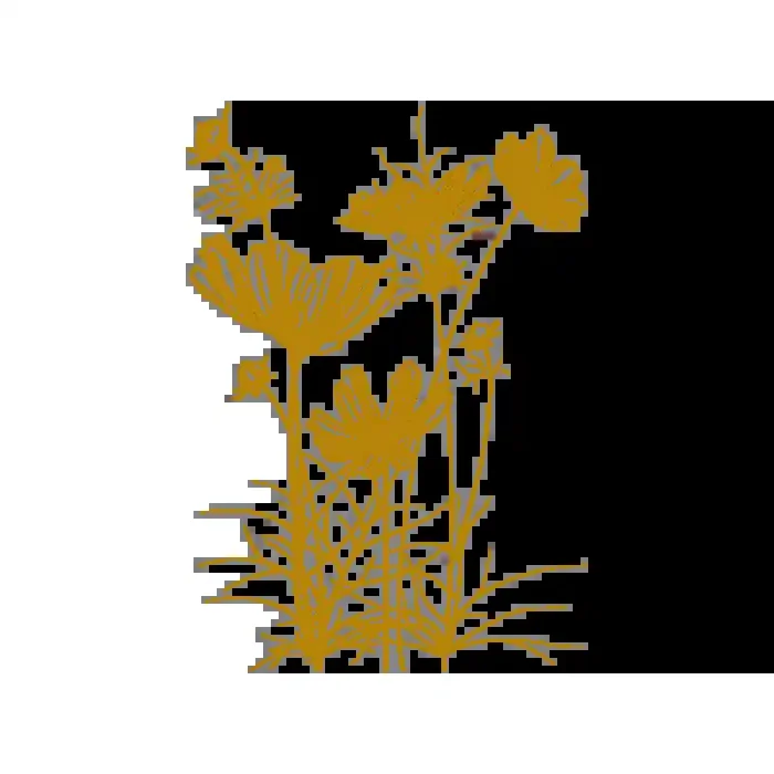 Vinilo Decorativo Floral FL098, Grande, Oro 8278-00, Original
