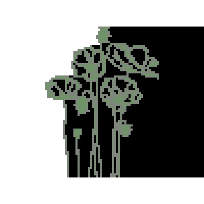 Vinilo Decorativo Floral FL099, Pequeño, Verde Pesto 8948-25, Original