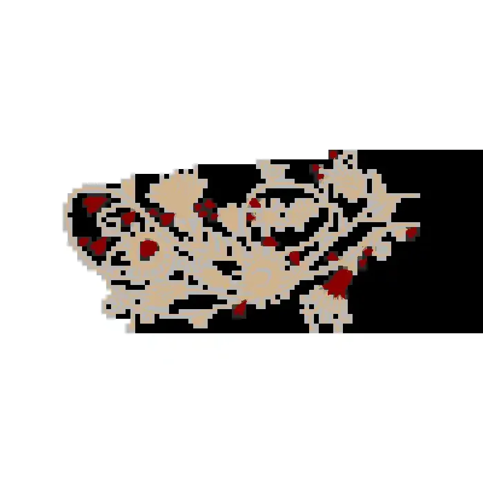 Vinilo Decorativo Floral FL208, Mediano, Beige 8228-01, Rojo Burdeos 8258-05, Original