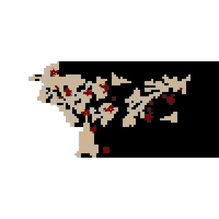 Vinilo Decorativo Floral FL212, Mediano, Beige 8228-01, Rojo Burdeos 8258-05, Original