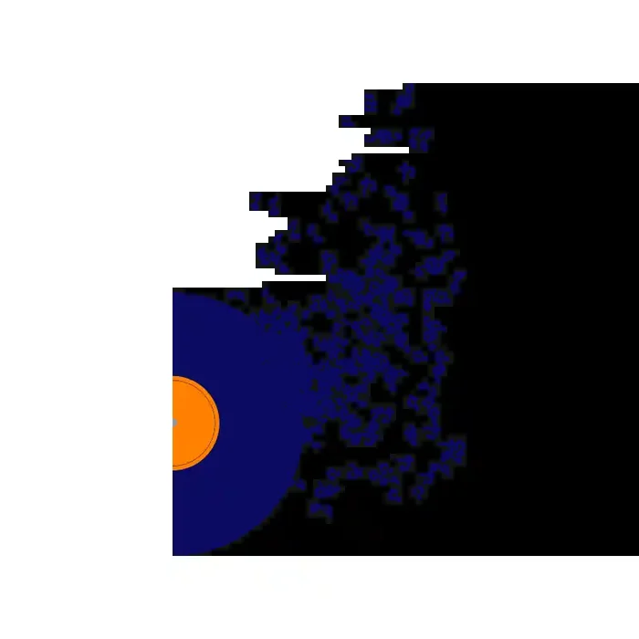 Vinilo Decorativo Moderno MO239, Mediano, Azul Oscuro 8238-01, Naranja 8208-04, Invertir