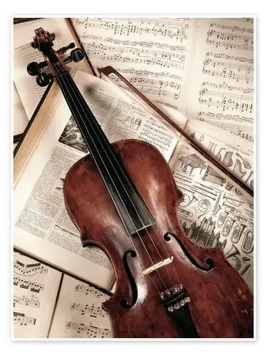 Violin on music book Editors Choice