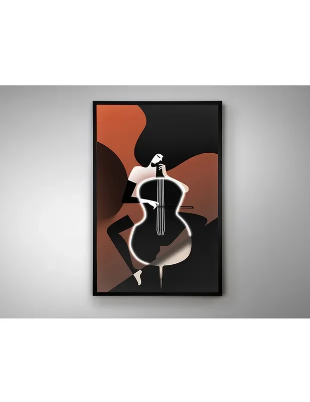 Violonchelo Cuadro con Luz Schuller