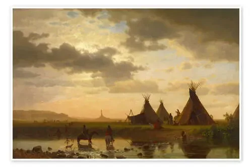 Vista de Chimney Rock de Albert Bierstadt Master Collection