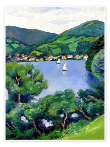 Vista desde el Tegernsee de August Macke akg-images