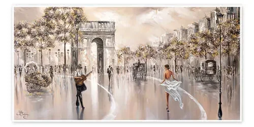 Vistazo dorado, ambiente parisino de Isabella Karolewicz
