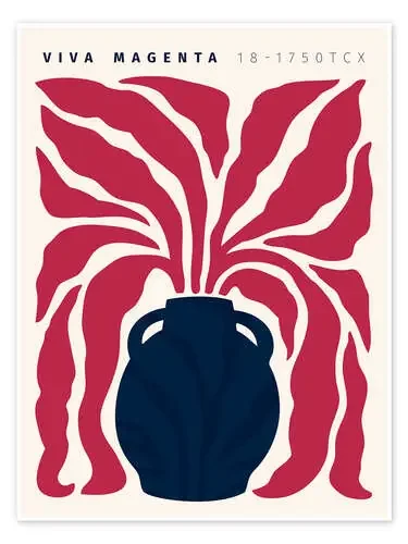 Viva Magenta Navy Vase III Editors Choice