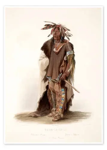 Wahk-ta-Ge-Li, Sioux Warrior de Karl Bodmer Master Collection