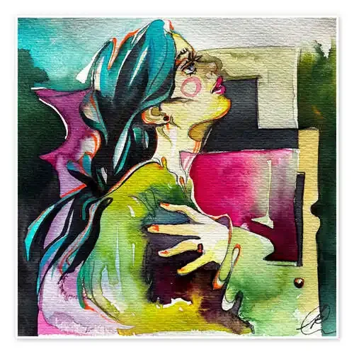 Watercolour Portrait I de Keti Teichner