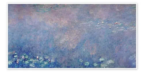 Waterlilies Two Weeping Willows (detail) II de Claude Monet Bridgeman Images
