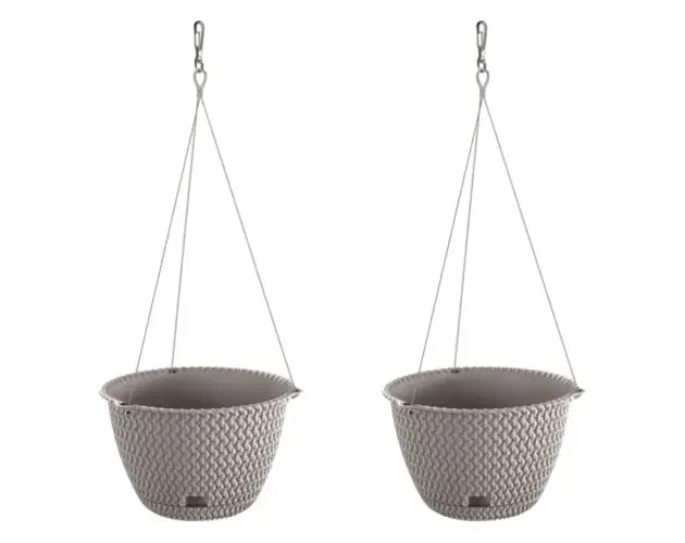 Wellhome dos macetas colgantes redondas splofy de ø27×16,6 cm,gris | Brico Depôt Popolare