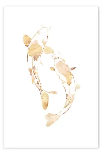 White-Golden Koi Fish II de Sarah Manovski
