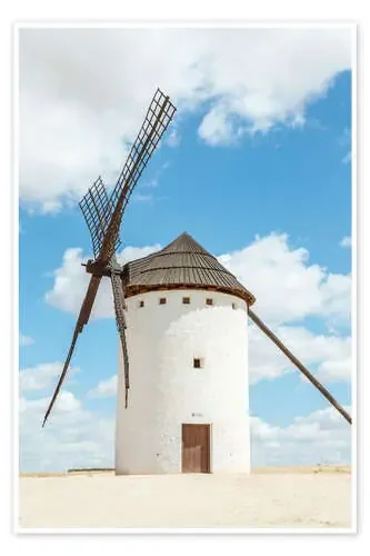 White windmill, Consuegra, Spain de Matteo Colombo