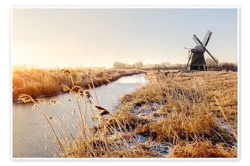 Windmill near Sande at cold winter morning de Reemt Peters-Hein