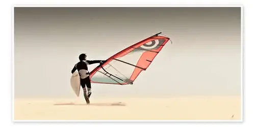 Windsurfista en la arena de Ben Welsh Design Pics
