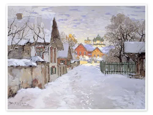 Winter Evening. View of Pskov de Konstantin Ivanovich Gorbatov akg-images