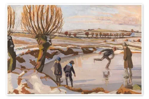 Winter Has Come, Landscape With Skating Rink, 1921 de Fritz Syberg akg-images