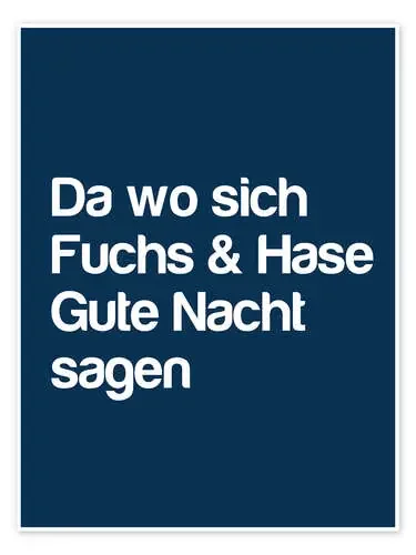 Wo sich Fuchs & Hase Gute Nacht sagen de Typobox Editors Choice