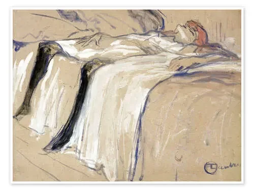 Woman lying on her Back – Lassitude de Henri de Toulouse-Lautrec Bridgeman Images