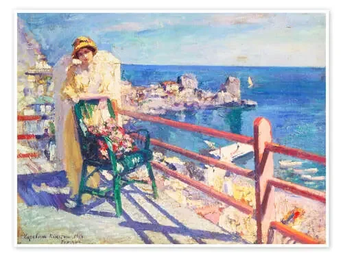 Woman on the Terrace (Gursuph), 1914 de Konstantin Alexejewitsch Korovin ARTOTHEK