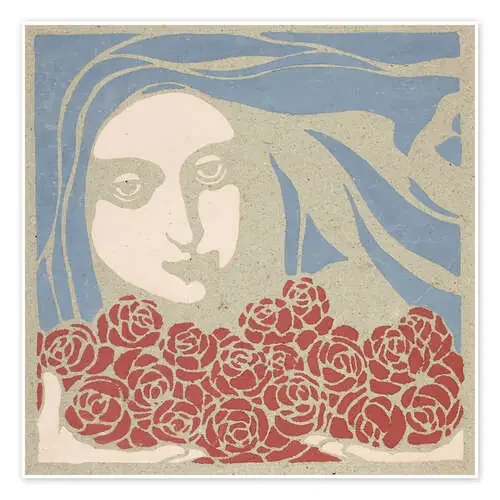 Woman‘s Head with Roses de Koloman Moser akg-images