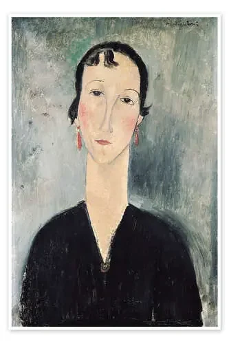 Woman with Earrings de Amedeo Modigliani Bridgeman Images